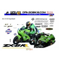 Набор Наклеек Kawasaki motoGP 2004