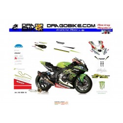 Kit de pegatinas de carrera réplica Kawasaki SBK 2018